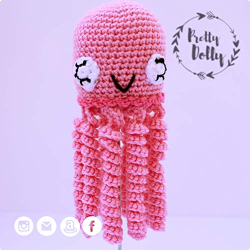 PULPO AMIGURUMI DE GANCHILLO PARA BEBÉ- MUÑECO DE CROCHET PARA RECIÉN NACIDO- REGALO PARA BABYSHOWER- PRETTY DOLLY