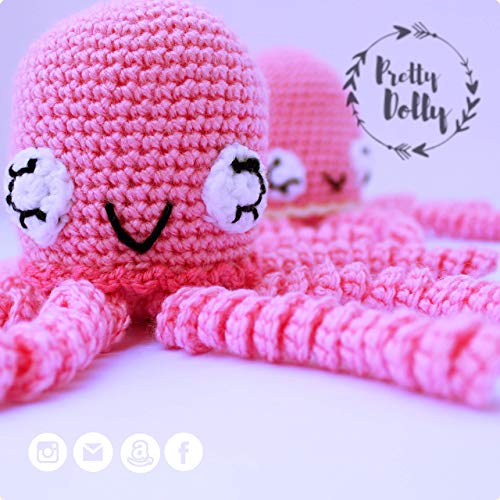 PULPO AMIGURUMI DE GANCHILLO PARA BEBÉ- MUÑECO DE CROCHET PARA RECIÉN NACIDO- REGALO PARA BABYSHOWER- PRETTY DOLLY