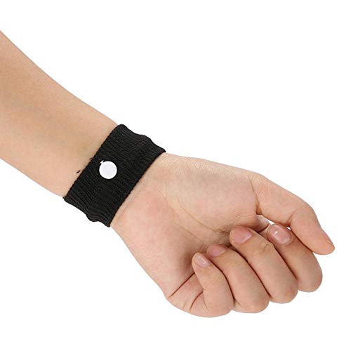 Pulsera acupresion Anti-náuseas muñequeras 1 par de pulseras anti náuseas Muñequeras contra el mareo por movimiento para el avión de viaje en autobús, Muñequera para aliviar náuseas y mareos(3#)