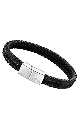Pulsera Lotus Men Basic LS2011/2/1 para Hombre de Piel Negra Brillante
