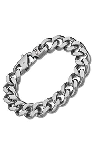 Pulsera Lotus Men in Black LS2060/2/1 para Hombre, Cadena Acero Mate