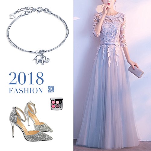 Pulsera Mujer - Infinito U Encantador Brazalete de Elefante de Plata Esterlina 925