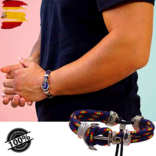 Pulsera Náutica de Cuerda Trenzada para Hombre Elegante, Echas a Mano e Impermeables, Ancla Marina