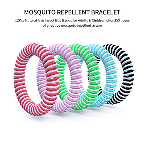 Pulsera repelente de mosquitos, 10 piezas / set Bandas de mosquitos de calidad premium para adultos, bebés y niños, Bandas repelentes de insectos impermeables para interiores y exteriores #QWSH