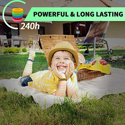 Pulsera Repelente,Pulseras Antimosquitos 12 Pack Naturales Brazalete Repelente de Cuero Bandas para Adultos Niños Bebés Protección Deet Free 100 Extractos de Plantas