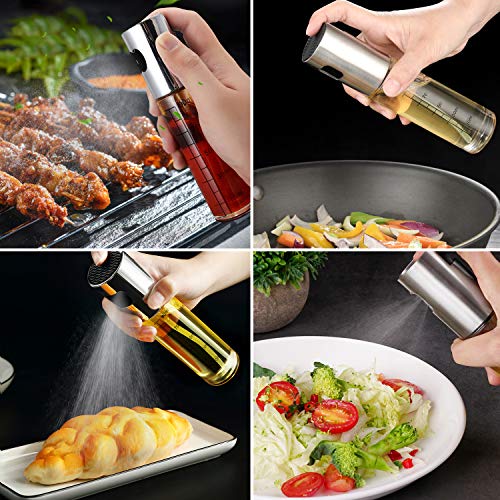 Pulverizador Aceite Cocina Aceitera Spray Pulverizador Spray Aceite Aceitera Spray Dispensador Aceite Dispensador de Aceite Dosificador Aceite en Spray para Cocinar（2 Piezas）