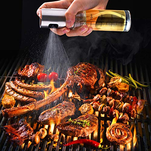 Pulverizador Aceite Cocina Aceitera Spray Pulverizador Spray Aceite Aceitera Spray Dispensador Aceite Dispensador de Aceite Dosificador Aceite en Spray para Cocinar（2 Piezas）