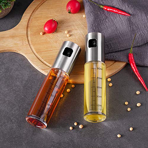 Pulverizador Aceite Cocina Aceitera Spray Pulverizador Spray Aceite Aceitera Spray Dispensador Aceite Dispensador de Aceite Dosificador Aceite en Spray para Cocinar（2 Piezas）