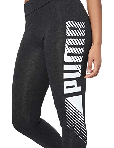 PUMA ESS+ Graphic Leggings Mujer, Dark Gray Heather, M
