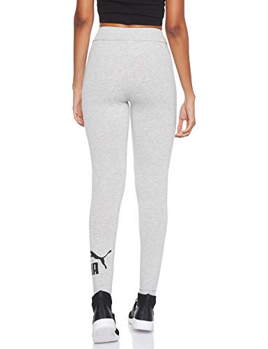 PUMA Essentials Logo W Legging Deportivo de Talle Alto, Mujer, Gris (Light Gray Heather), S