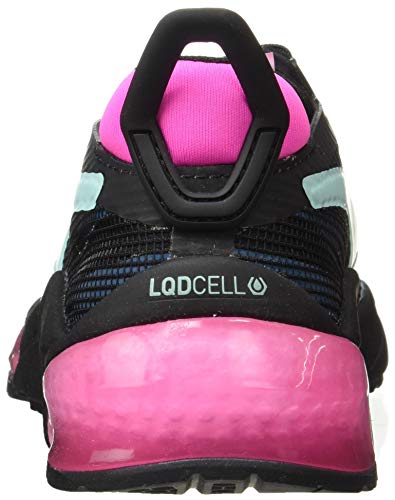 PUMA LQDCELL Optic XI WN'S, Zapatillas para Correr de Carretera para Mujer, Negro Black/Aruba Blue/Luminous Pink, 38.5 EU