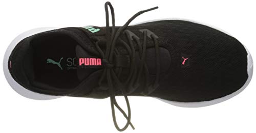 PUMA Radiate XT Pattern WN'S, Zapatillas Deportivas para Interior para Mujer, Negro Black/Green Glimmer, 36 EU