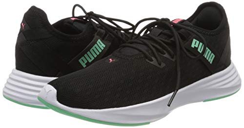 PUMA Radiate XT Pattern WN'S, Zapatillas Deportivas para Interior para Mujer, Negro Black/Green Glimmer, 36 EU
