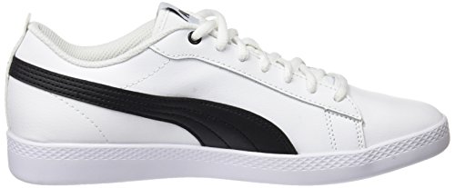 PUMA Smash WNS V2 L, Zapatillas para Mujer, Blanco White Black, 37 EU