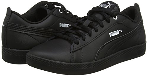 PUMA Smash WNS V2 L, Zapatillas para Mujer, Negro Black Black, 38.5 EU