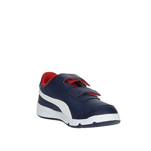 PUMA STEPFLEEX 2 SL VE V PS, Zapatillas Unisex niños, Azul (Peacoat White/Flame Scarlet), 32 EU