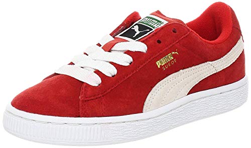 PUMA Suede Classic, Zapatillas Deportivas. Unisex niños, Alto Riesgo Rojo y Blanco, 39 EU
