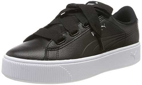 PUMA Vikky Stacked Ribbon Core, Zapatillas para Mujer, Black Black, 38 EU