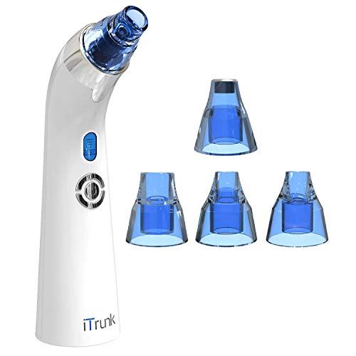 Puntos Negros Limpiador,Limpiador de Poros para comedones extractor puntos negros con 4 Sondas Multifuncionales,Aspirador Facial Recargable con Pantalla LED(Blanco)