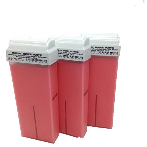 PUREWAX by Purenail 3 Cartuchos de Cera depilatoria en Roll on Rosa