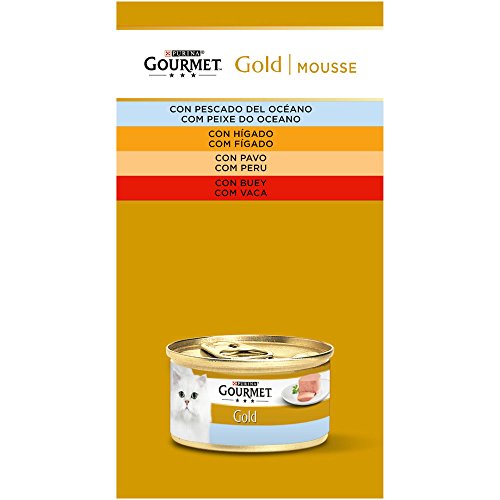 Purina Gourmet Gold Mousse comida para gatos Surtido sabores 8 x [12 x 85 g]