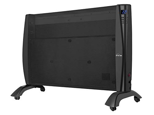 PURLINE RMD 2000 B Radiador de mica digital programable de 2000W con ruedas de color negro