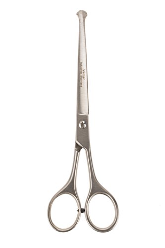 Purovi® Tijeras Profesionales para Mascotas | Tijeras de Punta Redonda | Peluquería Canina | Acero Inoxidable