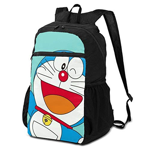 Púrpura Bob Esponja Plegable Mochila De Viaje Cremallera Bolsa De La Escuela De Viaje Daypack Hombres Mujeres Adolescentes Universidad Estudiante Regalo Doraemon feliz talla única