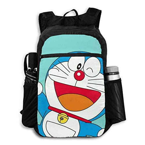 Púrpura Bob Esponja Plegable Mochila De Viaje Cremallera Bolsa De La Escuela De Viaje Daypack Hombres Mujeres Adolescentes Universidad Estudiante Regalo Doraemon feliz talla única