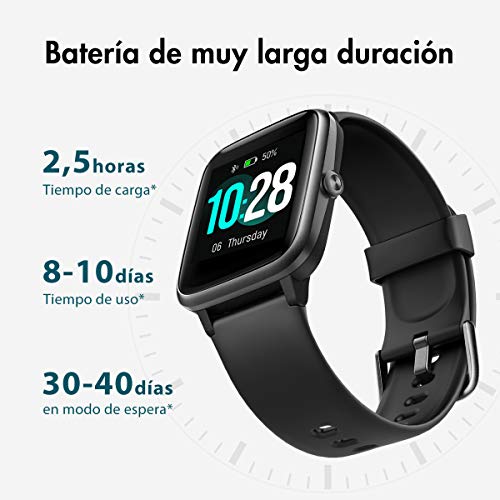 PUTARE Smartwatch, Relojes Inteligentes Impermeable IP68 para Mujer Hombre niños, Reloj de Fitness con Monitor de Frecuencia Cardíaca/Sueño/Calorías/Pasos, Pantalla Inteligente de 1.3"para iOS Android