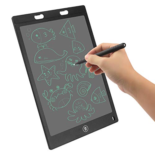 Putron Tablets Escritura, 12 Inch Pulgadas Tableta Gráfica,Tablero de Dibujo de Graffiti, Adecuada para el Hogar, Escuela, Oficina, Cuaderno de Notas (Black)