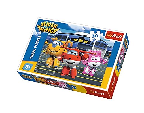 Puzzle Super Wings Przyjaciele przed hangarem 30