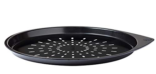 Pyrex Magic Bandeja De Horno para Pizza, Acero Inoxidable, Negro