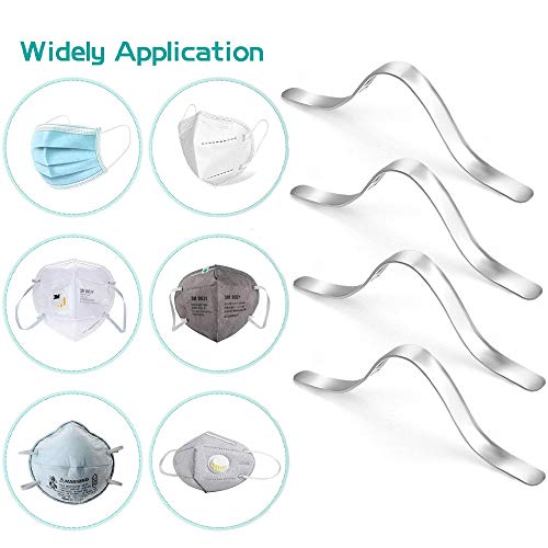 Q-WOOFF 50 Tiras De Aluminio para Puente De Nariz, Hilo De Aluminio para Mascarilla Nasal, Accesorios De Bricolaje para Manualidades De Costura, Accesorios Faciales