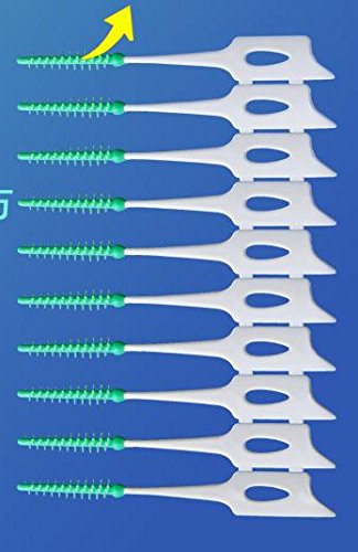 Q4 Cepillos Interdentales; Varillas De Hilo Dental Y Silicón Cónico para Remover La Placa Paquete De 20