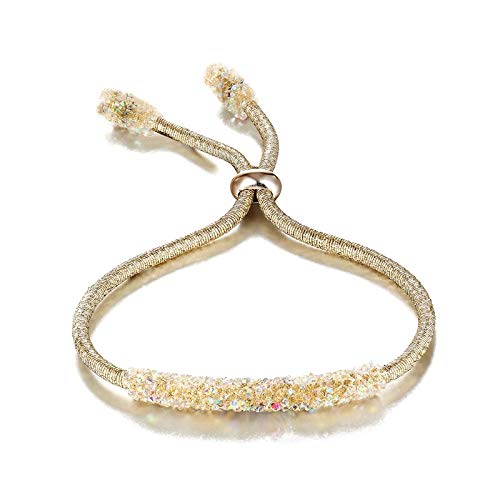 QFJCNZ Pulsera 2018 Nuevas Mujeres Pulsera Colorida Cristal Zircon Encanto señoras Pulsera Llena de Amor Pulseras para Amante Esposa Mujer joyería Regalo