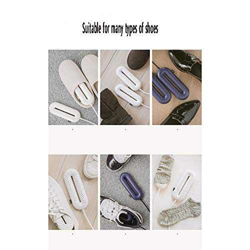 QHAI Botas seco Secador de Pelo, 220V portátil Ajustable Eliminar el Mal Olor y Secadora Desinfección Zapato Zapatos, para los Zapatos Botas Medias Guantes,Púrpura