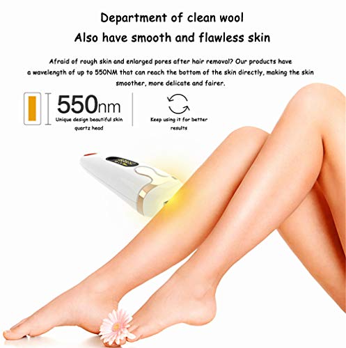 QHGao Dispositivo De Depilación Permanente para El Hogar IPL, para Uso Doméstico De Cuerpo Completo - ACTUALIZAR 999,900 Flashes Sin Dolor