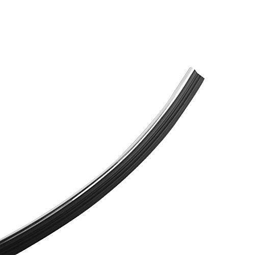 Qiilu Tiras de molduras interiores del coche Panel de instrumentos de la puerta de ventilación Línea de decoración flexible de las ruedas del volante(plata)