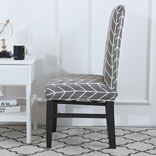 Qimaoo Fundas para sillas de Comedor,Fundas Desmontables para Sillas de Comedor,Cubierta Elástica para Silla,Fundas Modernas para Sillas de Comerdor, Las Fiestas,Decoración para Las Sillas Caseras