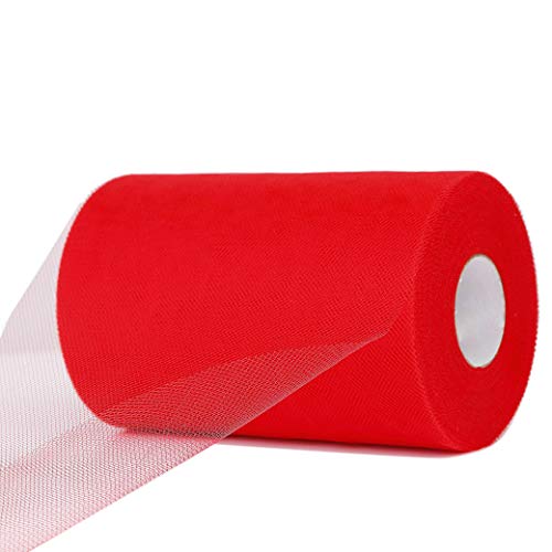 QIMEI-SHOP Rollos de Tul 15cm x 91m Bobina de Tul para Tutú Falda Boda Cumpleaños Fiesta Manualidades DIY