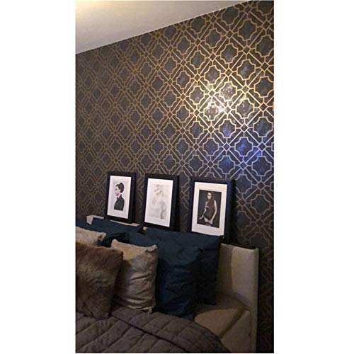 qin-er-2019 Wall wallpaper Halloween Vinilo Papel Pintado Papel Tapiz Rollo Papel Enrejado Moderno Gris Oscuro Papel Pintado geométrico Rollo Negro Papel de Pared