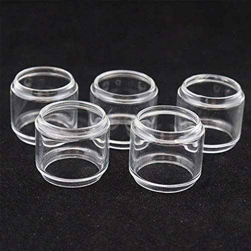 Qingtian-ceg 5PCS 3.5ml Vidrio Normal 5ml Tubo De Vidrio De Reemplazo De Vidrio De Bombilla De Grasa For Advken Manta RTA Tank Atomizer,Sin Tabaco ni nicotina (Color : Fat Glass 5ml, tamaño : For)