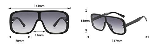 QINGZHOU Gafas De Sol,Un Conjunto De Medidor De Tendencia De Gafas De Sol De Montura Grande, Gafas De Sol Graduadas Combinadas Para Mujeres, Montura De Leopardo, Té Doble