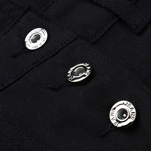 QinMM Petos de Pantalones Cortos Vaqueros Casual Playa Fiesta Noche Cóctel para Mujer Mono (M, Negro)