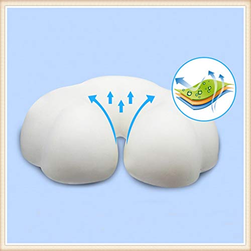 QINYONGFENG Confort con Rebote Lento Núcleo de Espuma de Memoria Creativo en Forma de Nube Almohada antiapnea Silla Cojín Lumbar for automóvil