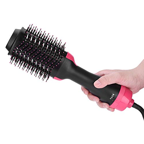 Qiterr Cepillo Secador de Pelo, Anión Peine Giratorio Infrarrojo Peine Rizado Alisado Cepillo Masajeador