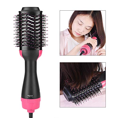 Qiterr Cepillo Secador de Pelo, Anión Peine Giratorio Infrarrojo Peine Rizado Alisado Cepillo Masajeador