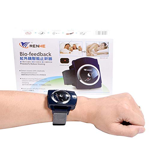 Qkiss Dispositivo Antirronquidos, Pare el Ronquido Reloj Inteligente de Pulsera Antirronquidos la Mejor Solución de Sueño Saludable Anti Snoring Dispositivo de Dilatador