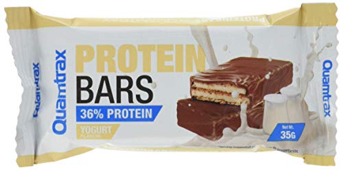 Quamtrax Nutrition Caja Protein Bars, Sabor de Yogurt - 32 Barritas